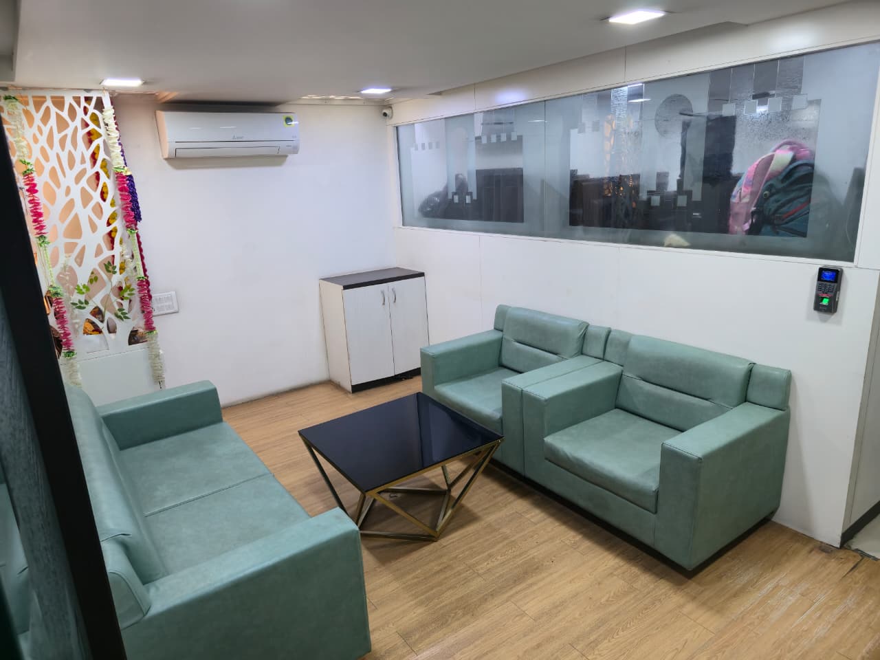 Breakout lounge with comfortable sofas